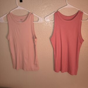 a.n.a Women's Tank Tops - Light Pink & Coral